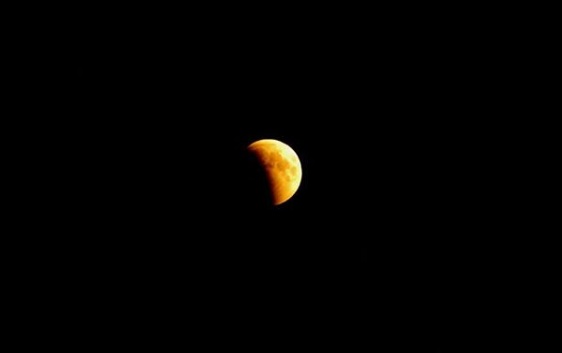 Пользователи Сети выложили видео и фото лунного затмения века‍