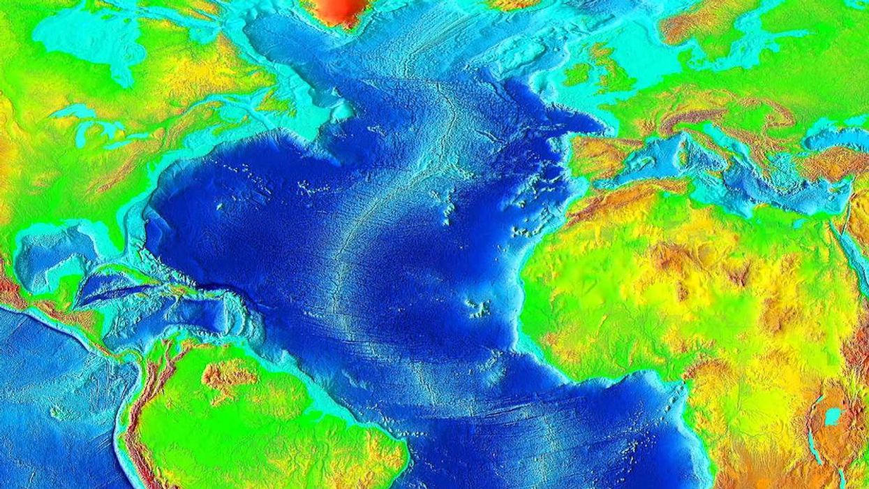 Атлантический океан фото на карте
