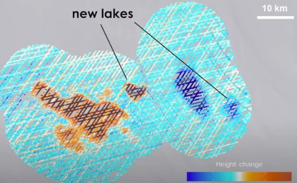 Миссия НАСА обнаружила скрытые под льдом Антарктиды озера с талой водой