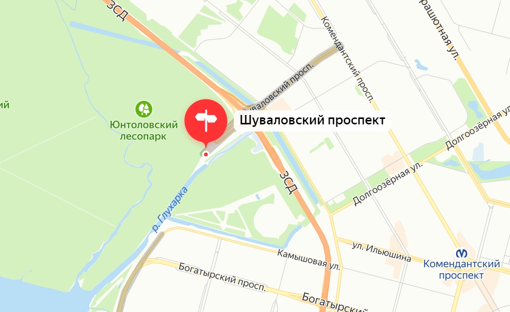 Спб шуваловский проспект карта