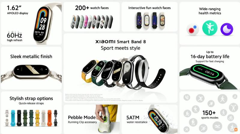 В России стартовали продажи фитнес-браслета Xiaomi Smart Band 8