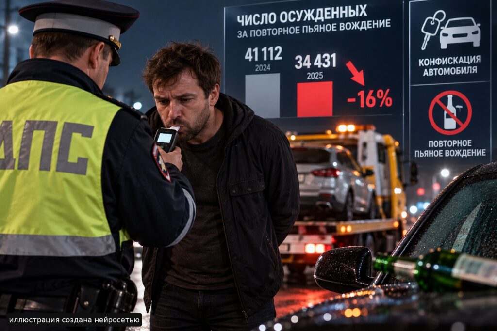 В России на 16% снизилось число осужденных за повторную пьяную езду